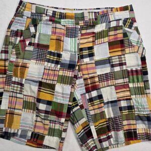 J.Crew Patchwork Madras Shorts Women’s Size 6 City Fit Boho Resort Preppy Summer